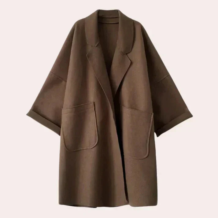 Manteau femme classique long élégant noir