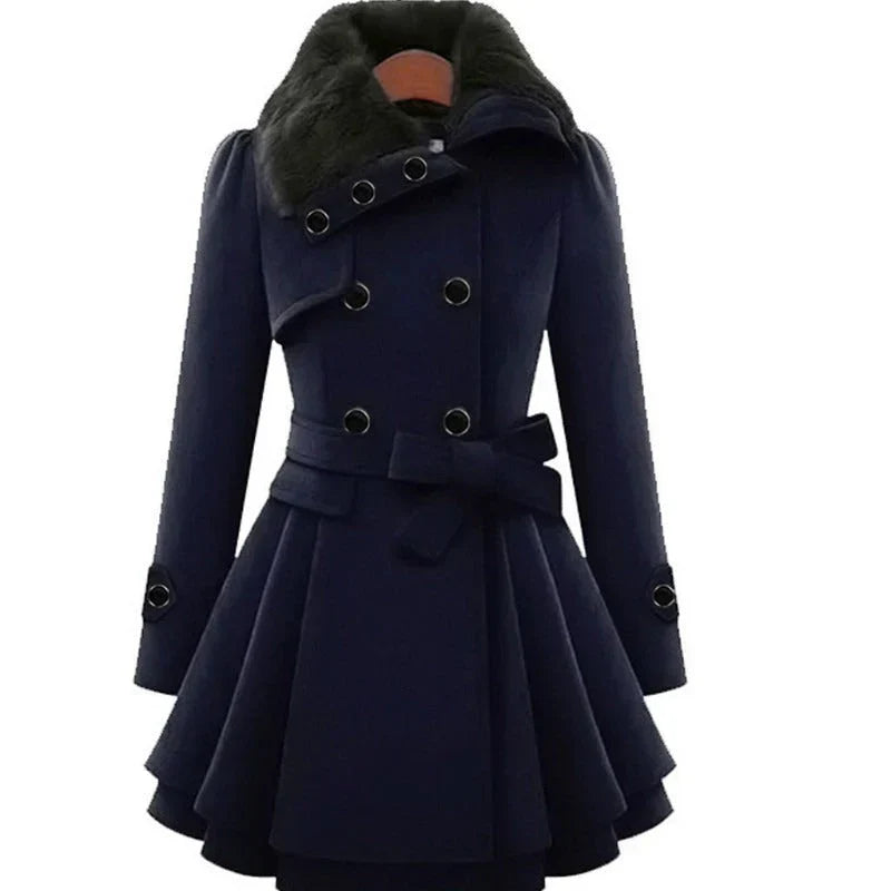 Manteau Femme Noir Tailleur Classique