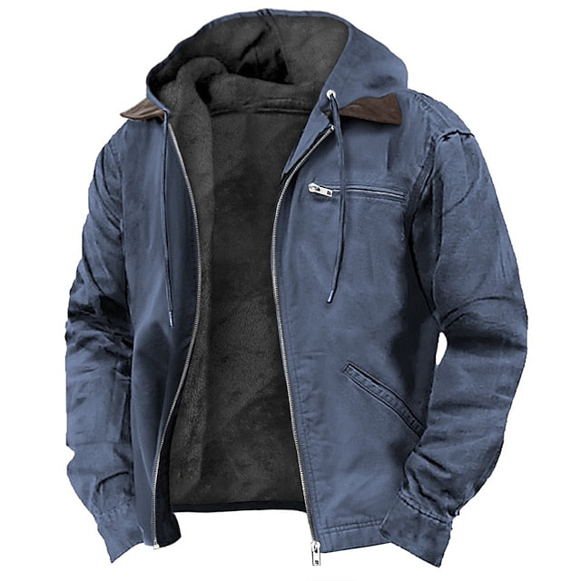 Veste à Capuche Homme Hiver Doux et Imperméable