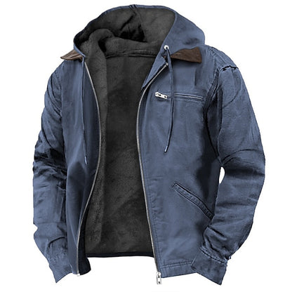 Veste à Capuche Homme Hiver Doux et Imperméable