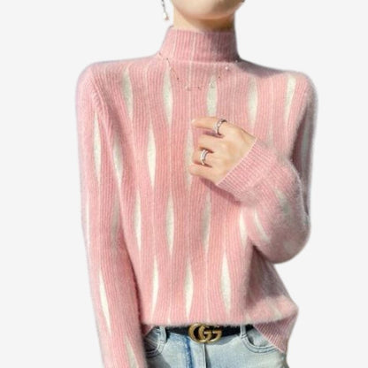 Pull Femme Col Roulé Manches Longues Confortable