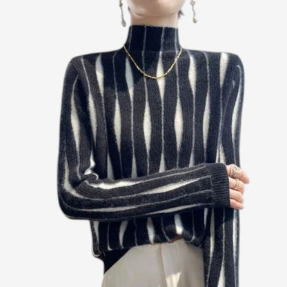 Pull Femme Col Roulé Manches Longues Confortable