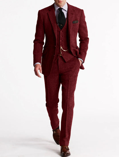 Costume Homme 3 Pièces Noir Classique Taille Personnalisée