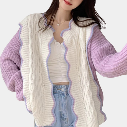 Cardigan Femmes Tricoté Doux et Élégant