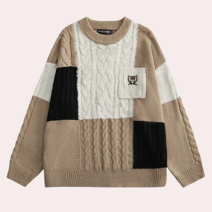 CURTIS - Pull Tricoté Chaud pour Hommes