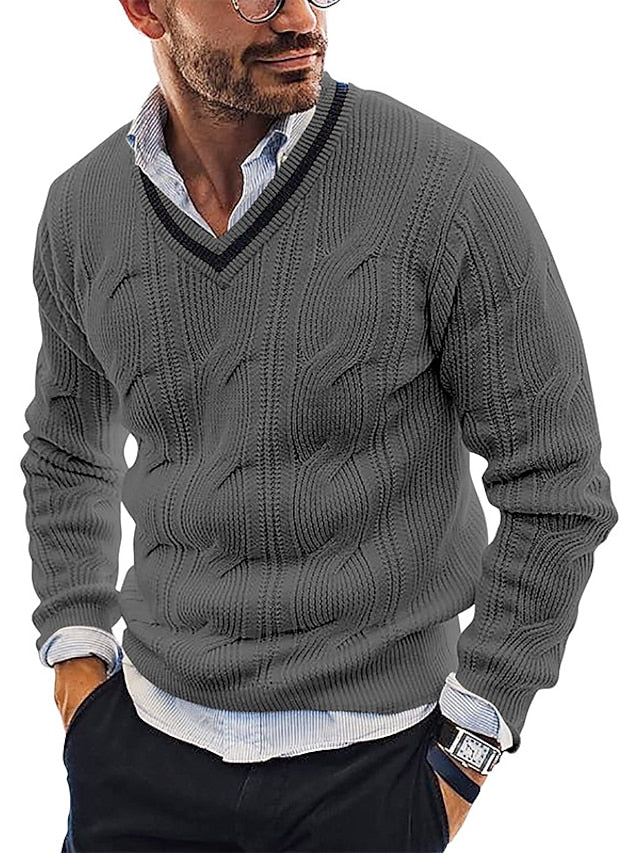Pull Homme Hiver Épais Manches Longues