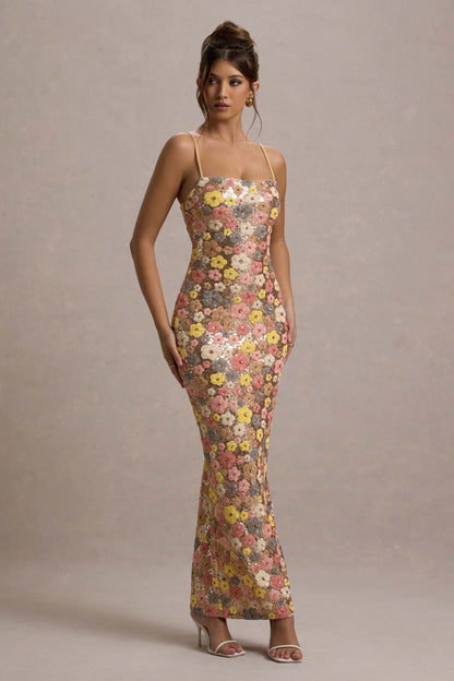 Robe Longue Femme Mousseline Fines Bretelles - PanierRoyale
