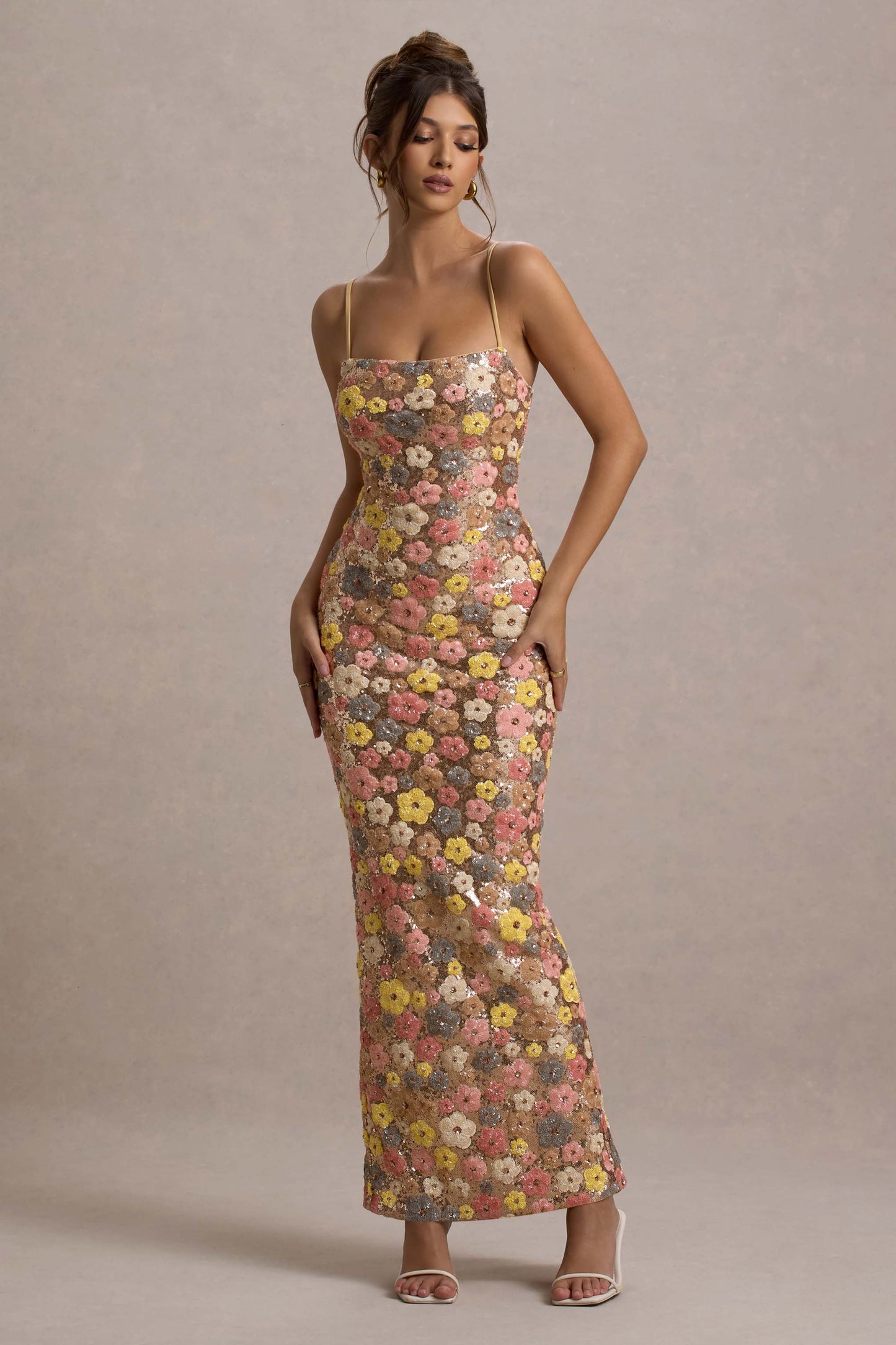 Robe Longue Femme Mousseline Fines Bretelles