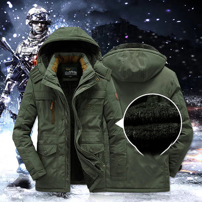 Parka Hiver Homme avec Capuchon et Fermeture Éclair - PanierRoyale