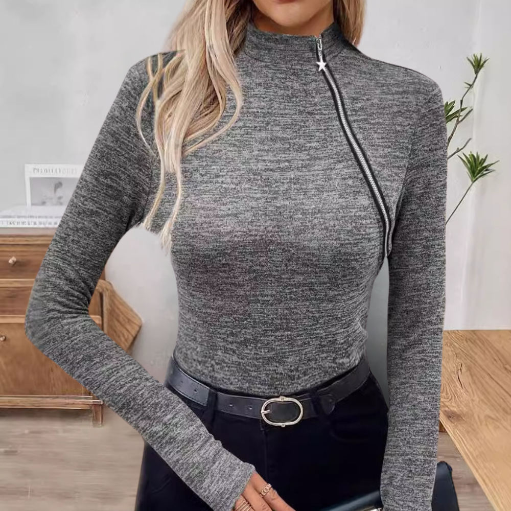 Pull à Capuche femme ZIP Asymétrique Moderne