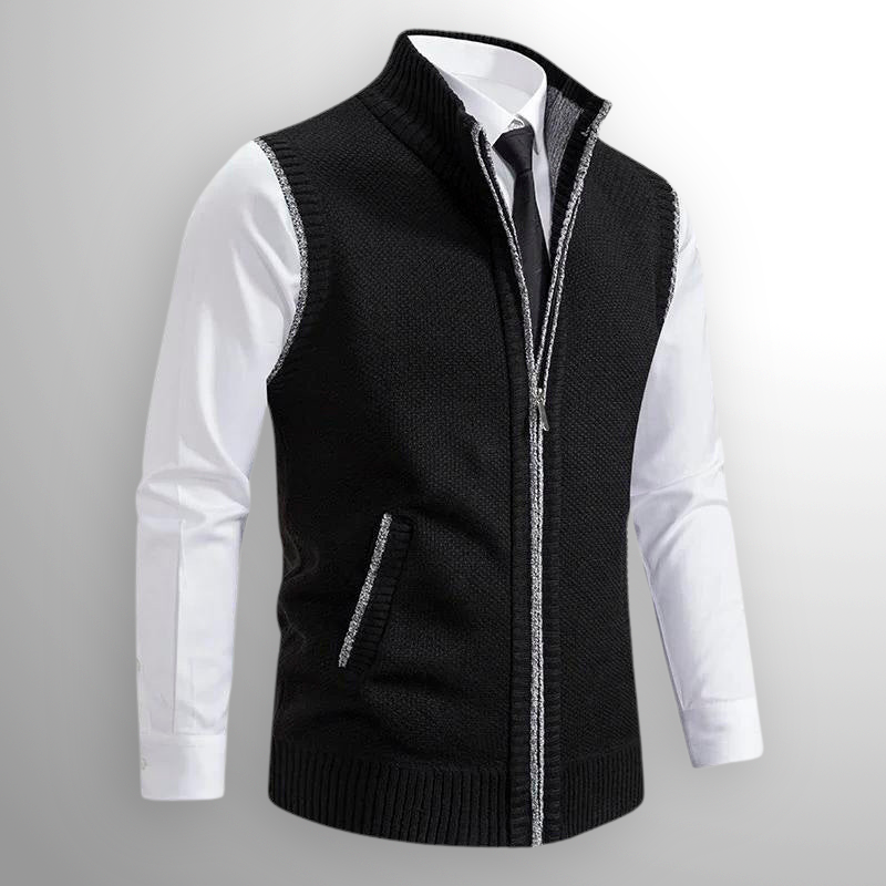 Gilet Zippé Noir sans Manches
