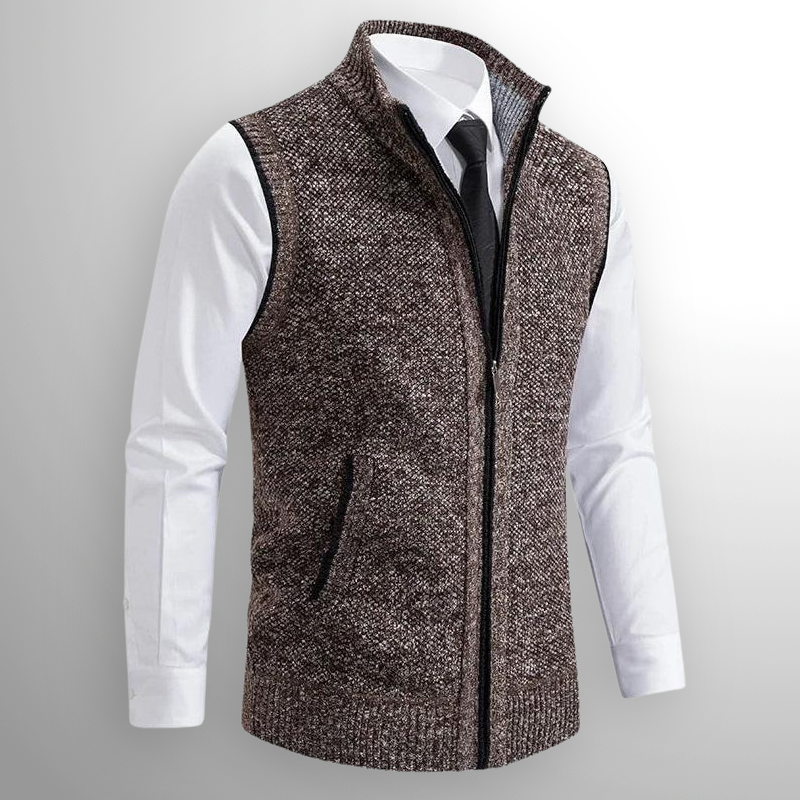 Gilet Zippé Noir sans Manches - vue 2