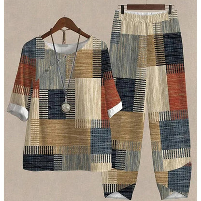 Ensemble Deux Pièces Élégant - Chemise Légère et Pantalon Confort