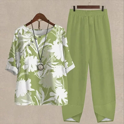 Ensemble Deux Pièces Élégant - Chemise Légère et Pantalon Confort