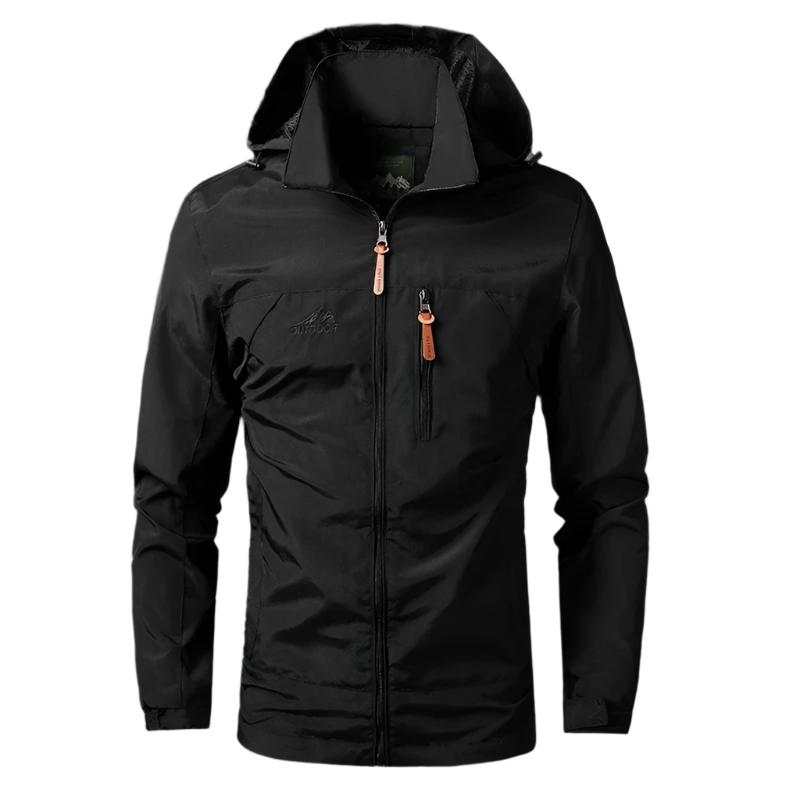 Veste imperméable homme noir légère - PanierRoyale