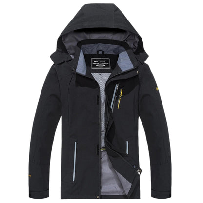 Veste de Randonnée Imperméable Homme avec Capuche et Fermeture Éclair