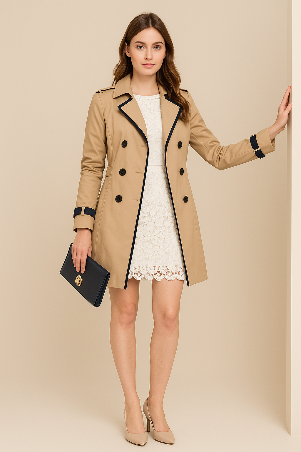 Manteau Femme Élégant avec Ceinture pour Hiver - PanierRoyale