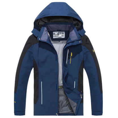 Veste de Randonnée Imperméable Homme avec Capuche et Fermeture Éclair