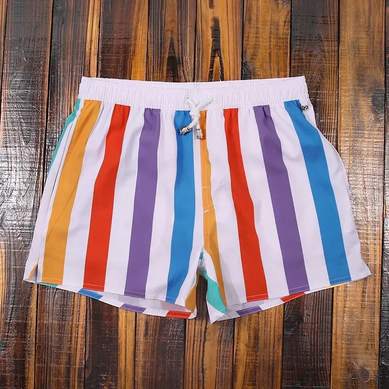 Shorts de bain homme rayé confortable et tendance