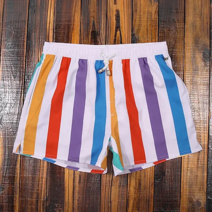 Shorts de bain homme rayé confortable et tendance