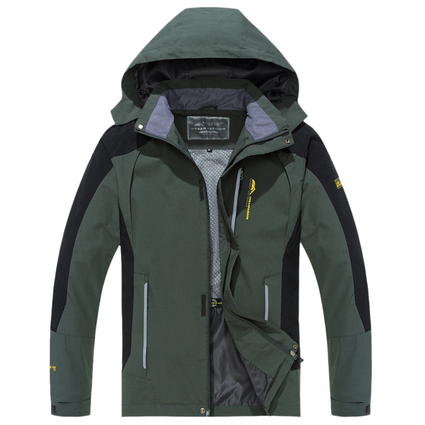 Veste de Randonnée Imperméable Homme avec Capuche et Fermeture Éclair