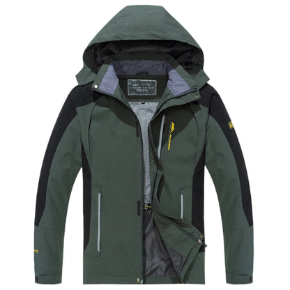 Veste de Randonnée Imperméable Homme avec Capuche et Fermeture Éclair