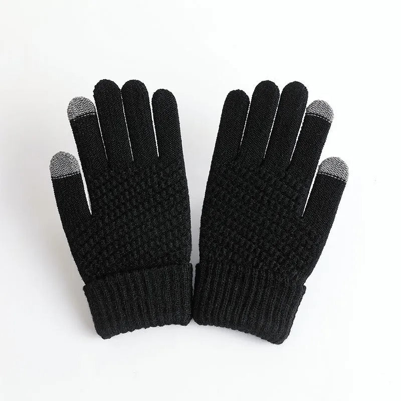 Gants Téléphone Touch Écran Noir Doux - PanierRoyale