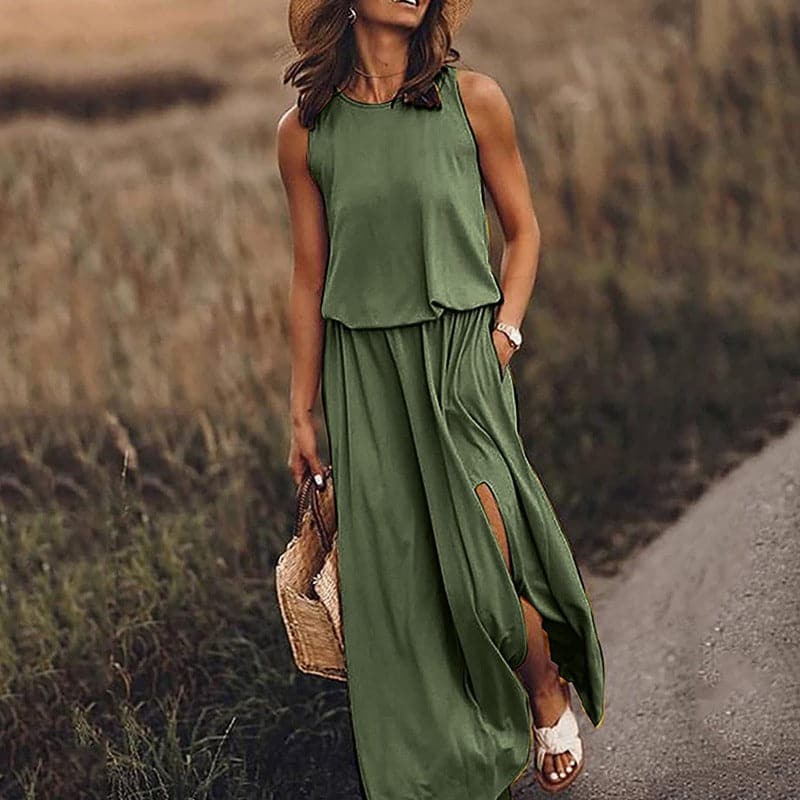 Robe Femme Longue Bohème Élégante