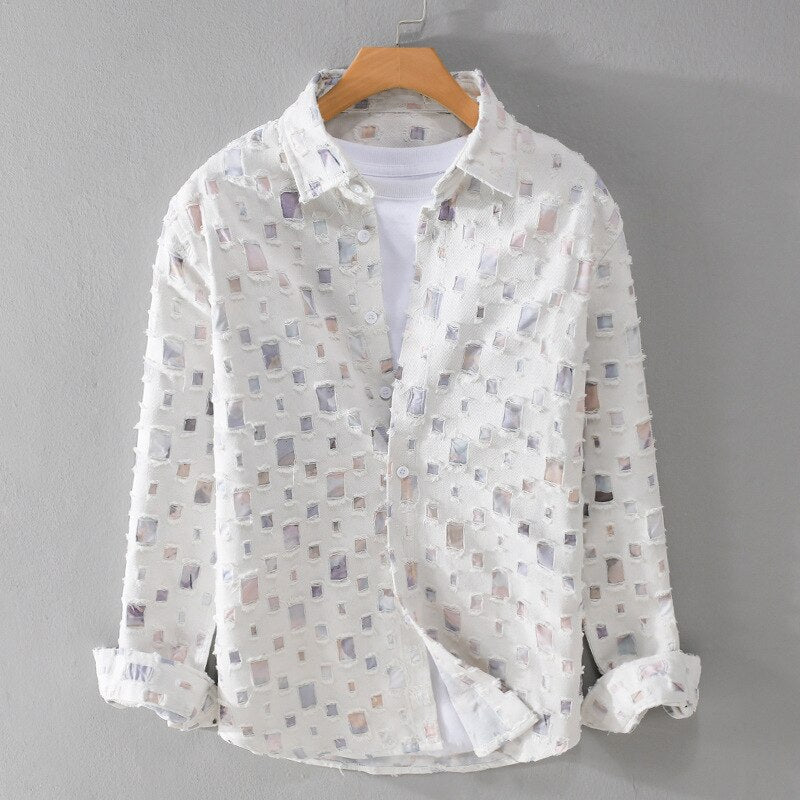Chemise Homme Casual en Coton Doux et Confortable