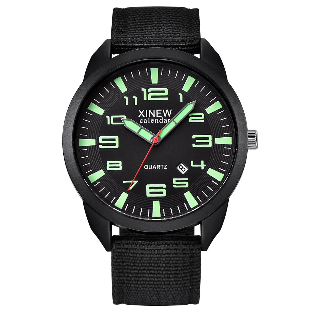 Montre-bracelet Homme Quartz Analogique Sportive avec Calendrier - PanierRoyale