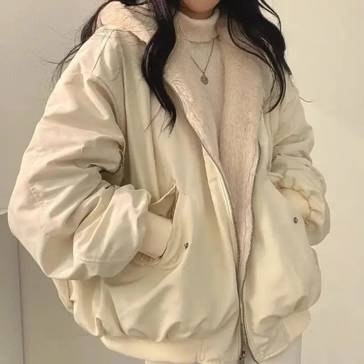 Blouson Femme Oversize Teddy Doux et Confortable - BerlinGlamour