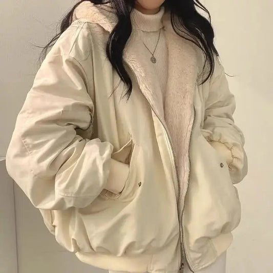Blouson Femme Oversize Teddy Doux et Confortable - BerlinGlamour