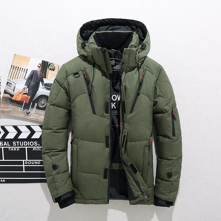 Veste d'hiver homme épaisse et chaud avec capuche