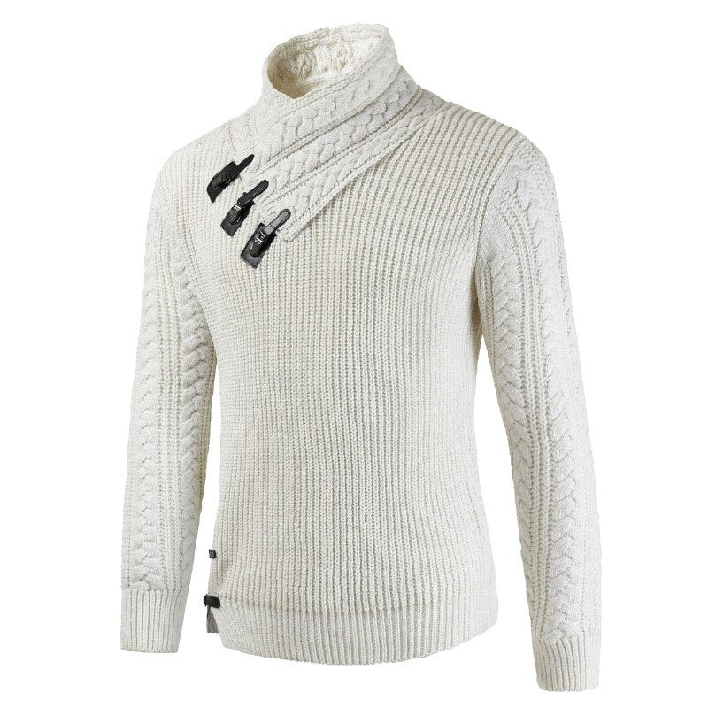 Pull Homme Hiver Chaud et Douillet en Laine Mélangée