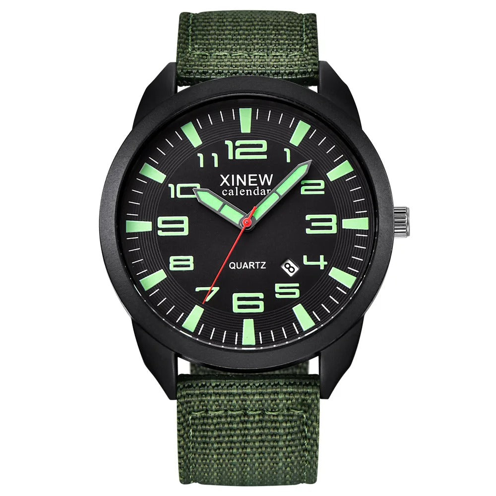 Montre-bracelet Homme Quartz Analogique Sportive avec Calendrier