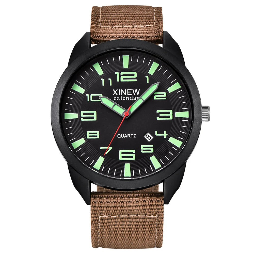 Montre-bracelet Homme Quartz Analogique Sportive avec Calendrier