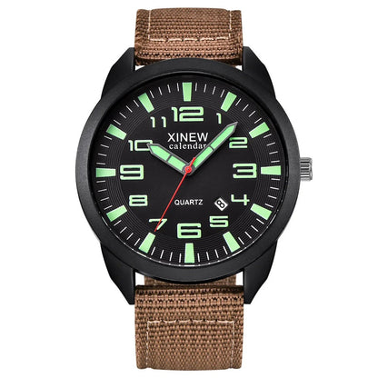 Montre-bracelet Homme Quartz Analogique Sportive avec Calendrier