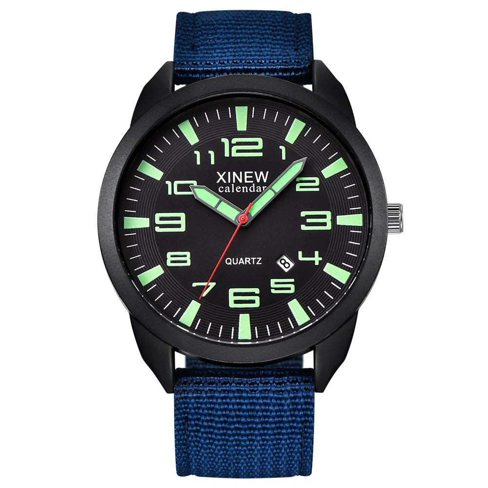 Montre-bracelet Homme Quartz Analogique Sportive avec Calendrier