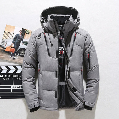 Veste d'hiver homme épaisse et chaud avec capuche