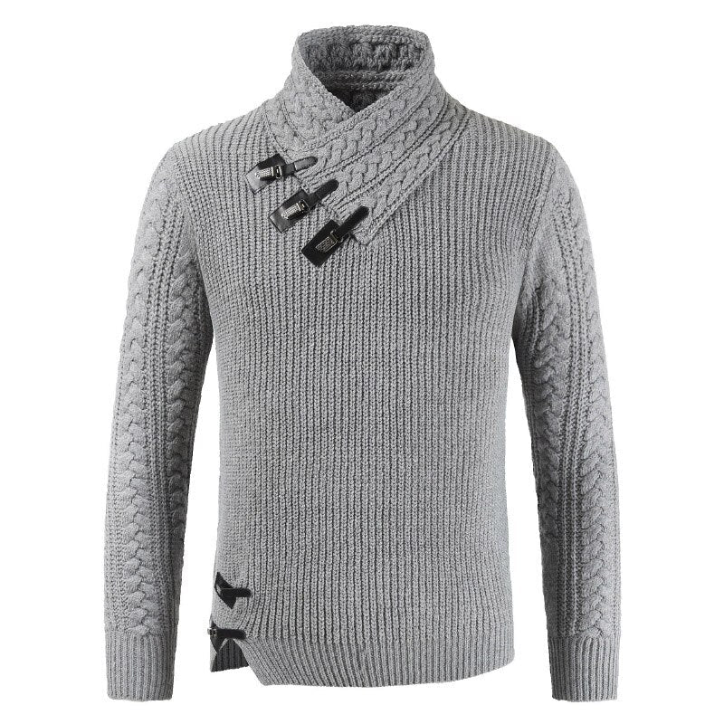 Pull Homme Hiver Chaud et Douillet en Laine Mélangée - PanierRoyale