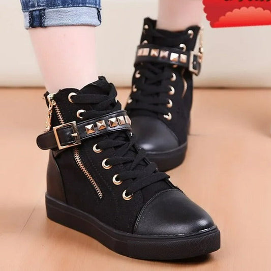 Bottes Hiver Chaudes à Fermeture Éclair et Talon Plat - PanierRoyale