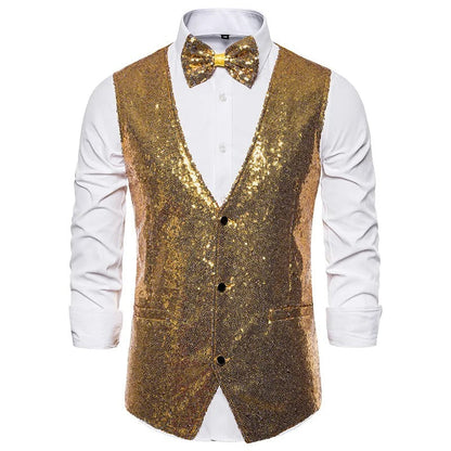 Gilet Smoking Pailleté Homme Chic et Élégant