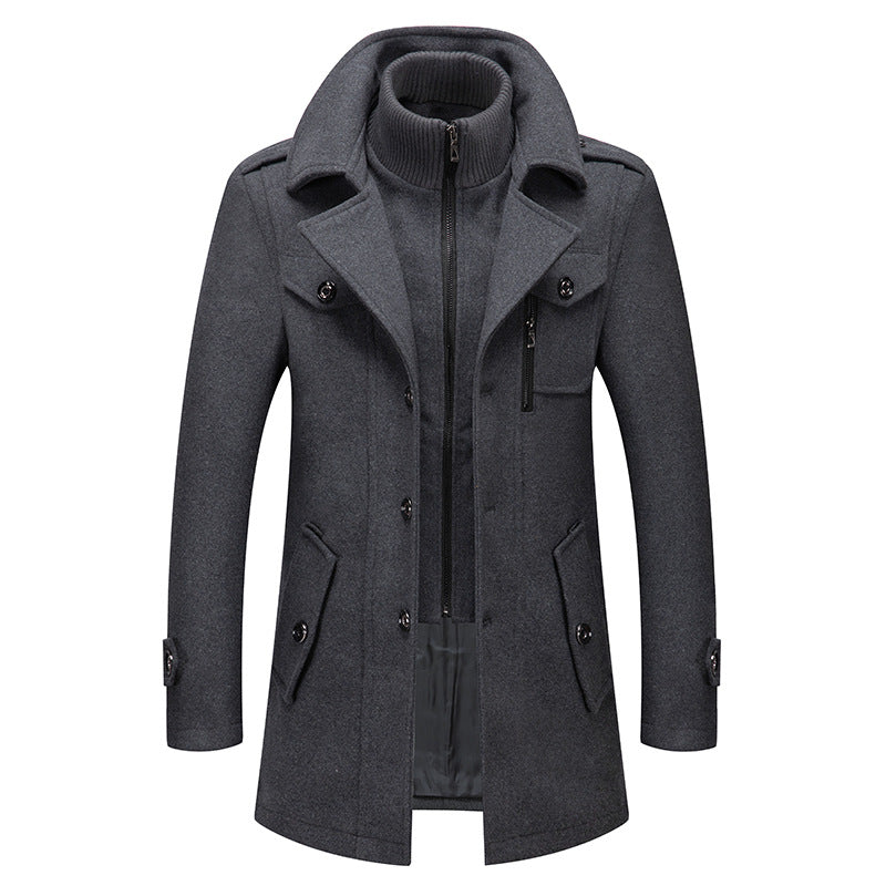 Manteau Homme en Laine avec Col Montant - BerlinGlamour