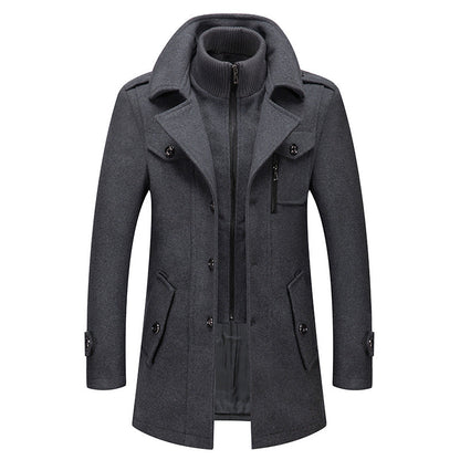 Manteau Homme en Laine avec Col Montant - BerlinGlamour