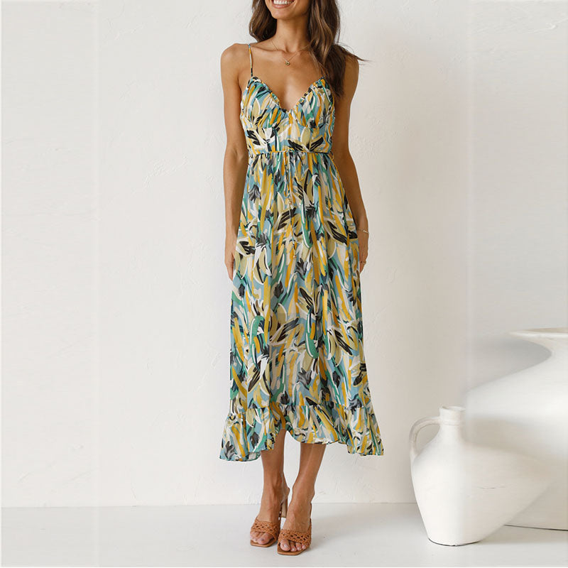 Robe Soirée Élégante Mi-Longue pour Femme