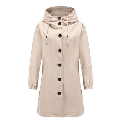 Veste Imperméable Capuche Femme Classique et Élégante
