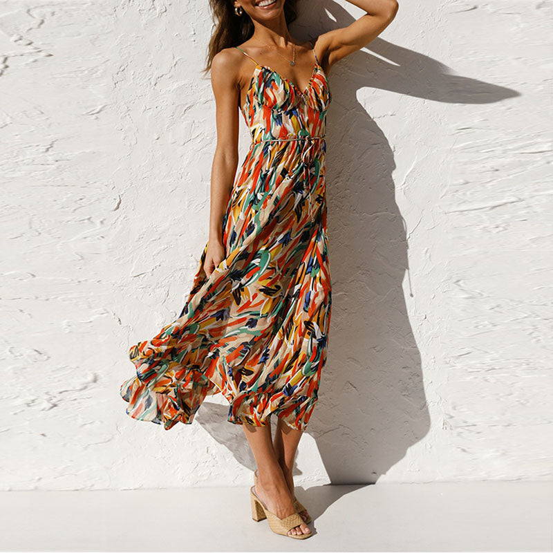 Robe Soirée Élégante Mi-Longue pour Femme - PanierRoyale