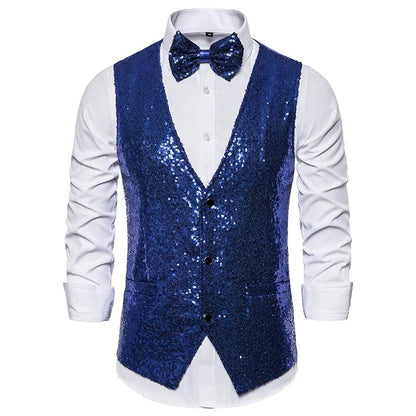 Gilet Smoking Pailleté Homme Chic et Élégant
