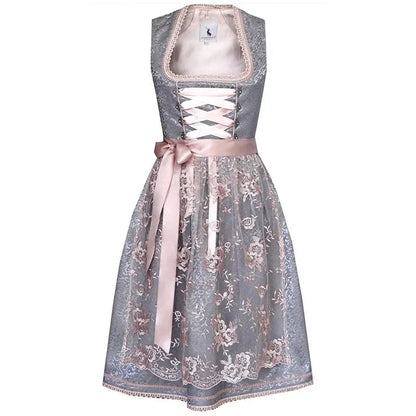 Robe Dirndl Élégante Manches Courtes pour Femme