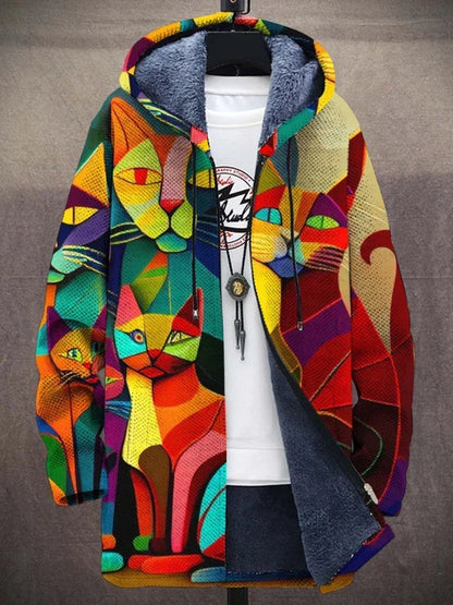 Veste streetwear à capuche zippée moderne